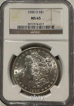 1900 Morgan Silver Dollar Silver Coin NGC MS65 Lustrous Beauty