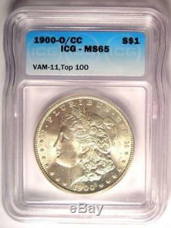 1900-O/CC Morgan Silver Dollar $1 VAM-11 ICG MS65 Rare O/CC $2,000 Value