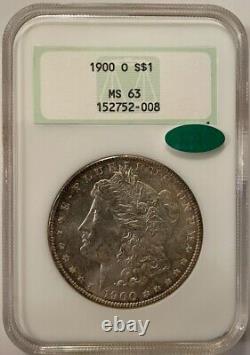 1900 O Morgan Silver Dollar MS63 NGC Old Fatty Holder PERFECTLY Toned + CAC