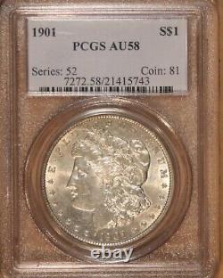 1901-P Morgan Silver Dollar PCGS AU58 #51216