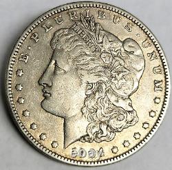 1904 Morgan Silver Dollar, Rare Date! , 90% Silver, Doubled Die, Die Crack Error