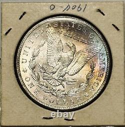 1904 O Morgan Silver Dollar-BU. Great Toning! Still In Old Bank Holder