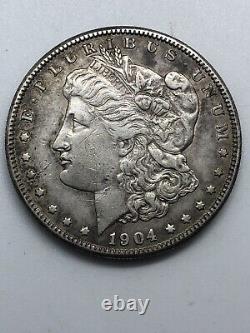 1904-s Morgan Silver Dollar Looks Xf Details! Better Date! Strong Strike! Rare