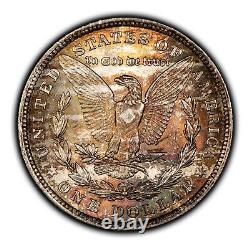 1921 $1 Morgan Silver Dollar Rainbow Toning SKU-B4201