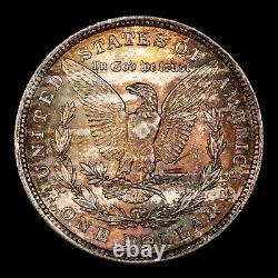 1921 $1 Morgan Silver Dollar Rainbow Toning SKU-B4201