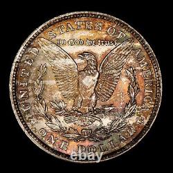 1921 $1 Morgan Silver Dollar Rainbow Toning SKU-B4201