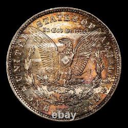 1921 $1 Morgan Silver Dollar Rainbow Toning SKU-B4201