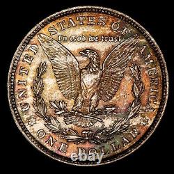 1921 $1 Morgan Silver Dollar Rainbow Toning SKU-B4201