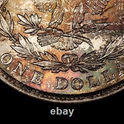 1921 $1 Morgan Silver Dollar Rainbow Toning SKU-B4201