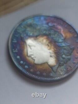 1921 Morgan Dollar Bu Monster Toned