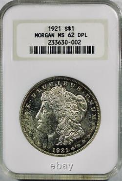 1921 Morgan Silver Dollar NGC MS-62 Deep Mirror Prooflike Rare