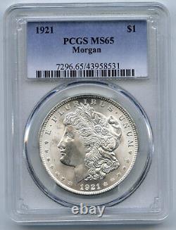 1921 Morgan Silver Dollar PCGS MS65 Certified Philadelphia Mint B715
