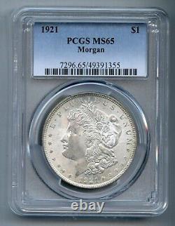 1921 Morgan Silver Dollar PCGS MS 65