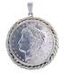 1921 Morgan Silver Dollar Silver Plated Rope Pendant Ebs6047/5124