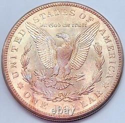 1921-S BU Morgan Silver Dollar Beautiful Pastel Rainbow Toning RD 677
