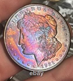 1921-S Morgan Silver Dollar Monster Toned. Watch Video