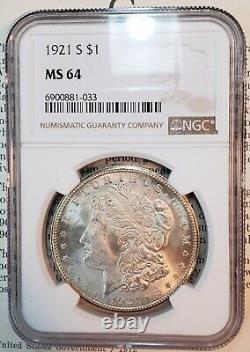 1921 S Ngc Ms64 Gorgeous Better Date San Francisco Mint Morgan Silver Dollar