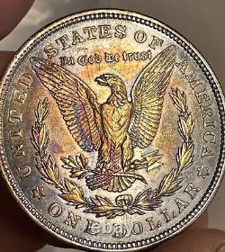 1921 morgan silver dollar toned Rainbow. Mrg04