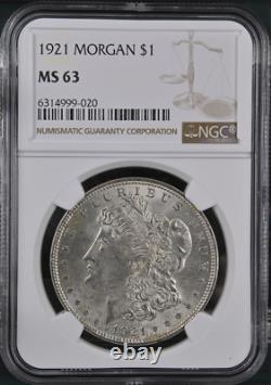 1921-p Silver Morgan Dollar Bright Last Year Type Ngc Choice Ms63 High-grades