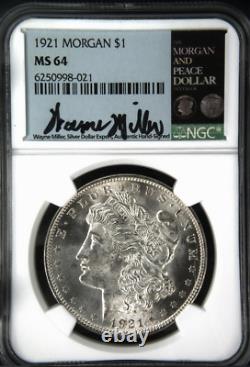 1921-p Silver Morgan To Peace Dollar Wayne Miller Ngc Select Ms64 High-grades