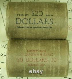 1x $20 BU Silver Morgan Roll UNCIRCULATED Dollar Lot Dollars Pre 21