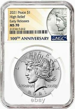 2021 1921 Peace HIGH RELIEF SILVER DOLLAR NGC MS 70 Early RELEASE PRE-SALE