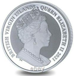 2021 1 Oz Silver British Virgin Islands 100 YEARS OF MORGAN N PEACE Dollar Coin