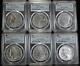 2021 6 Coin Silver Morgan/peace Dollar 100thann Set Pcgs Ms70 First Day Of Issue