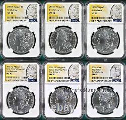 2021 MORGAN/PEACE DOLLAR 6 SET NGC MS70 First Releases P/D/S/O/CC Privy Presale