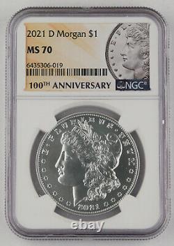 2021 Morgan (CC S D O P) & Peace Silver Dollar Centennial 6 Coin Set NGC MS70
