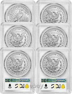 2021 Morgan&Peace Dollar 100th Anniv 6 Coin Set PCGS MS70 First Day of Issue