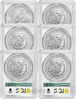 2021 Morgan Peace Dollar First Day of Issue PCGS MS70 6-pc Complete Set 100 Annv