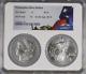 2021 Morgan Silver Dollar & 2021 (p) Heraldic Eagle Ngc Ms70 2 Coin Set