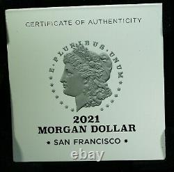 2021 Morgan Silver Dollar $ COMPLETE SET OF 5 Mints P, O, D, S, CC OGP COA