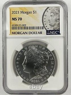 2021 Morgan Silver Dollar NGC MS70 100th Anniversary Label Philadelphia
