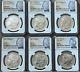 2021 Morgan Silver Dollars & Peace Ngc 6 Ms69 6 Complete Set With Coa Box