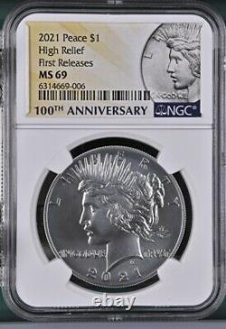 2021 Peace Silver Dollar + Morgan CC Set NGC MS 69 First Releases Presale