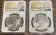 2021 Peace Silver Dollar & Morgan Cc Set Ngc Ms 70 Early Releases