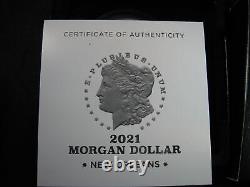 2021 Silver New Orleans Morgan O Dollar With Box/coa Low 175,000 Mintage