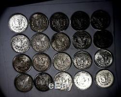 20 Coin Roll Beautiful 1921 Silver Morgan Dollars