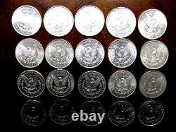 20 Coin Roll Beautiful Silver Morgan Dollars Dated 1904 and Earlier Blast White