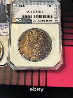 2 Toned Morgan Dollar, BU 1879S & 1881S UncirculatedCollectible Currency Silver