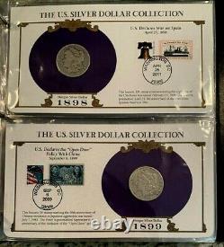 35 Coin Complete Morgan and Peace Dollar US Postal Commemorative Date, Stamp Set