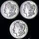 (3 Pc Set) 1921 P D S Morgan Silver Dollar Xf / Au 90% Silver Order 2+ To Save$d