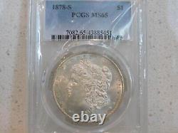 $485-$530 VALUE! 1878-S Morgan Silver Dollar, PCGS MS-65