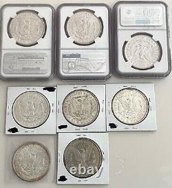 8- U. S. Morgan Silver Dollars 1880-1904
