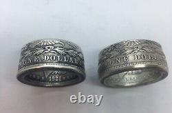 Coin Ring hand made from Morgan Silver Dollar Polished Or Patina