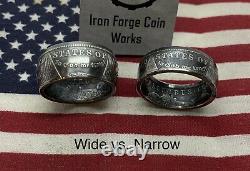 Coin Ring hand made from Morgan Silver Dollar Polished Or Patina