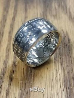 GENUINE U. S. MORGAN DOLLAR Silver Coin Ring 90% Silver Handmade Sizes 9-14