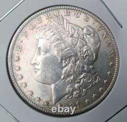 Genuine 1881 Morgan Silver Dollar 90% $1 Coin USA (aunc)